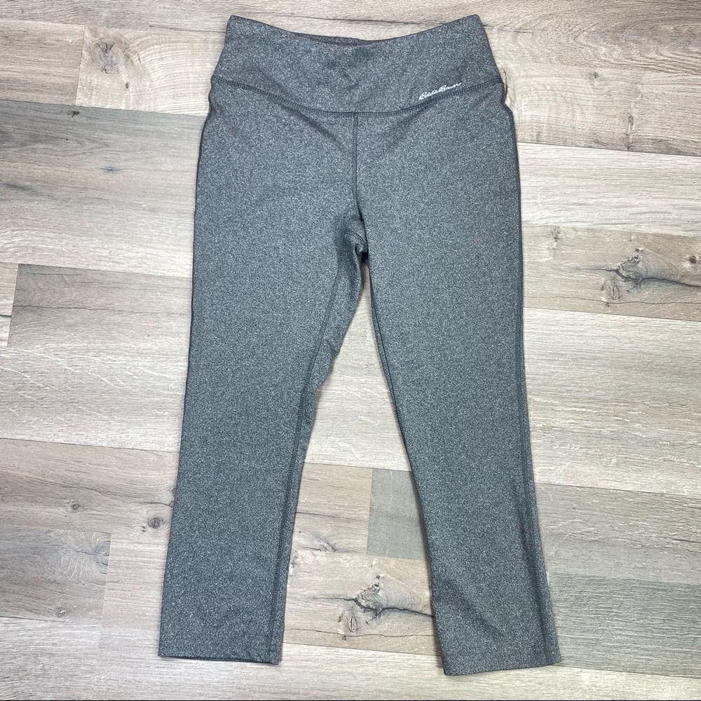 Eddie Bauer Mid‎ Rise Crop Leggings Heather Slate Gray XS